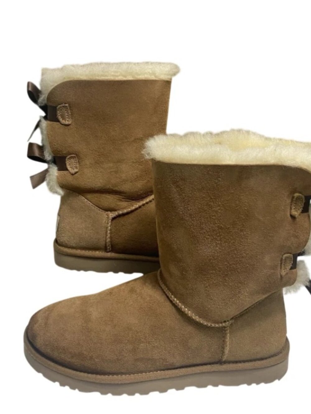 UGG Australia Bailey Bow Chestnut Brown High Top Outdoor Winter Boots Women Sz 7